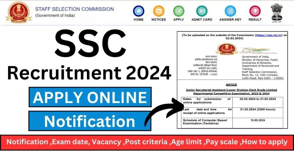 SSC Recruitment 2024 Apply Online For 121 Assistant Clerk Posts