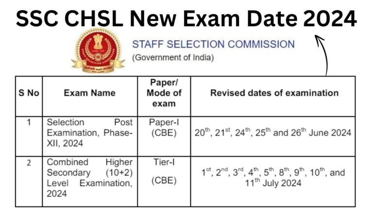 SSC CHSL Exam Date 2024 Out Admit Card 2024 Check All Details