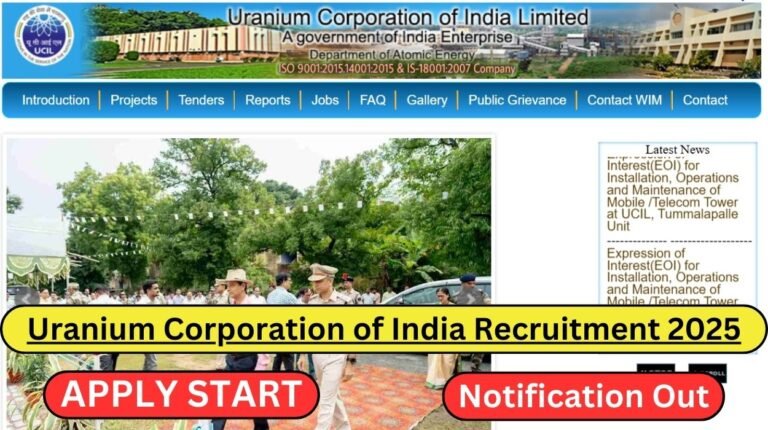 Uranium Corporation Of India Recruitment 2025 For 32 Apprentice Vacancies