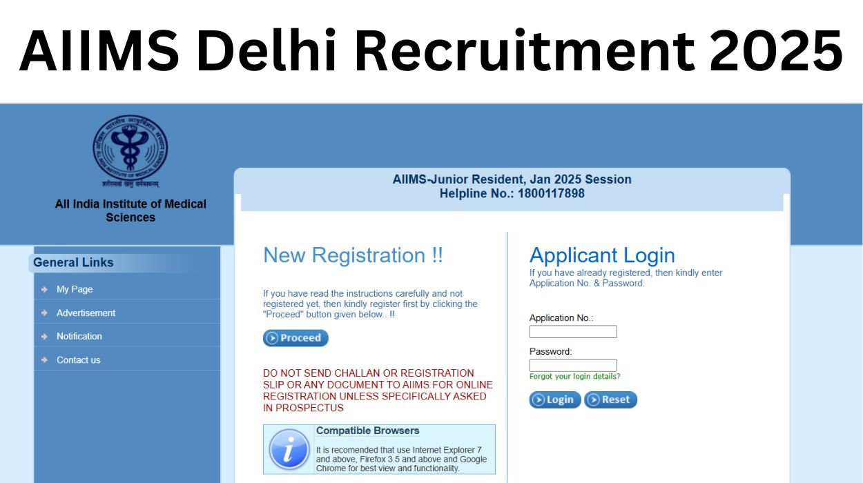 AIIMS Delhi Recruitment 2025