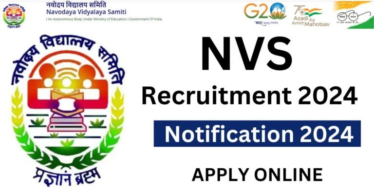 NVS Recruitment 2024 Apply For 6000+ Posts Exam Pattern & Syllabus