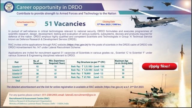DRDO-RAC Recruitment 2023