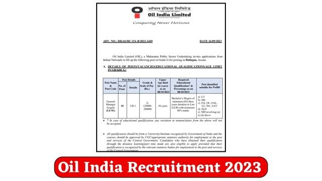 Oil India Recruitment 2023