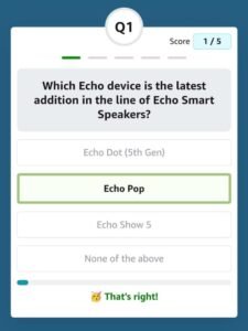Amazon Alexa Smart Speaker Quiz Play & Win