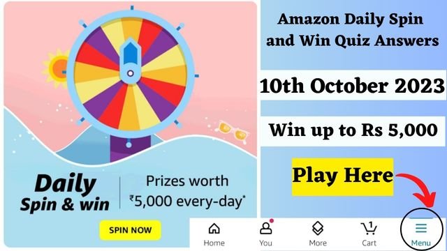Amazon Daily Spin and Win Quiz Answers