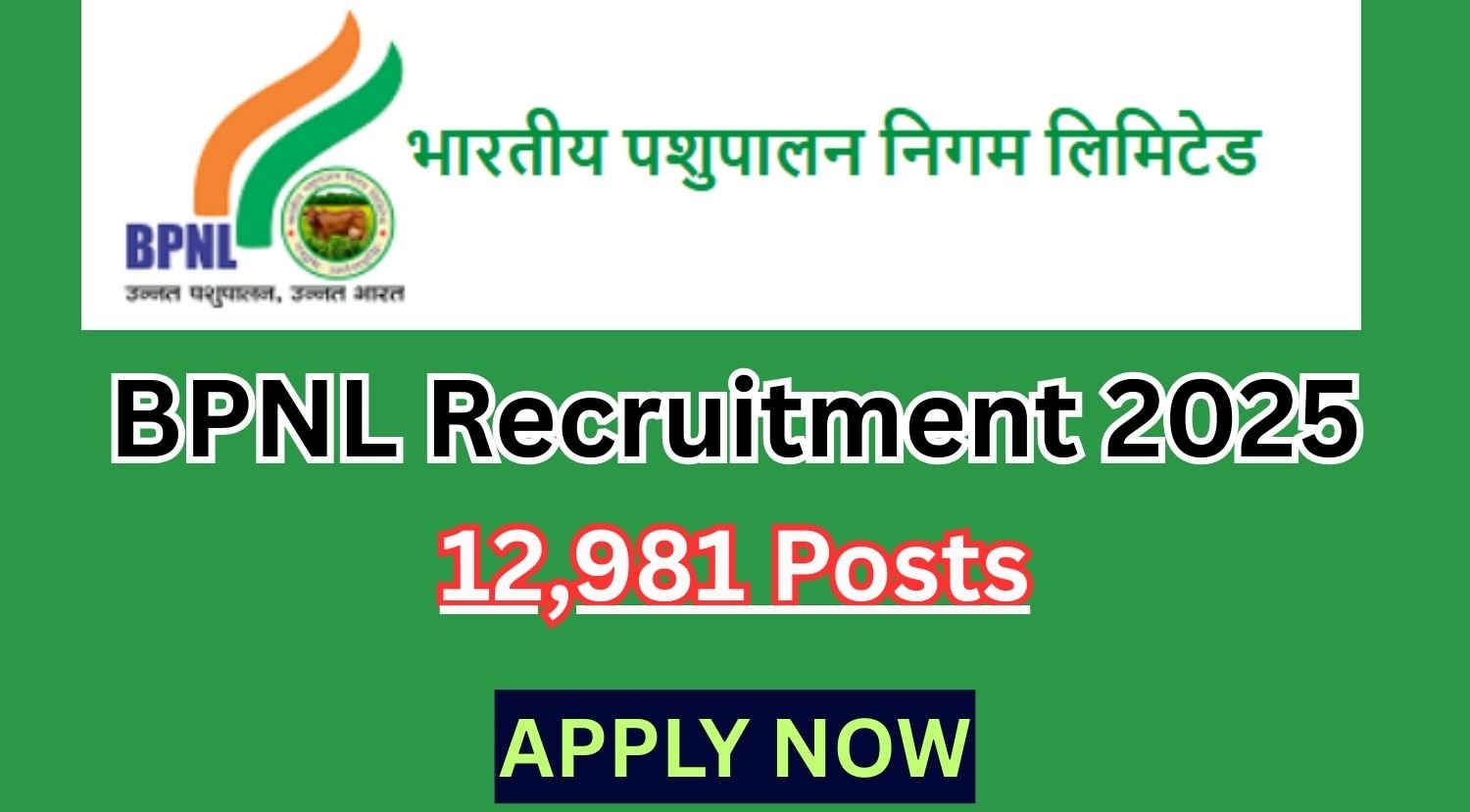 BPNL Recruitment 2025 Apply Online for 12981 Posts