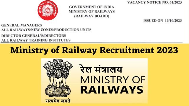 Ministry of Railway Recruitment 2023 Apply Managing Director Post Qualification, Age, Salary, Selection Process  and Other Information
