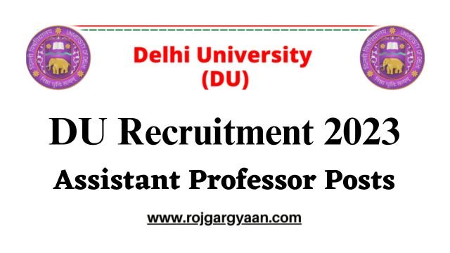 DU Recruitment 2023