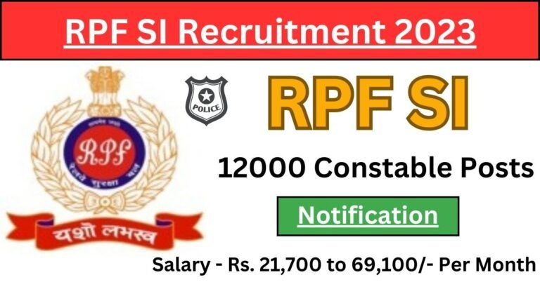 RPF SI Recruitment 2023