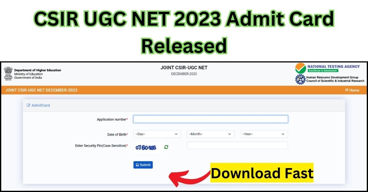 CSIR UGC NET 2023 Admit Card Released Download Link Here