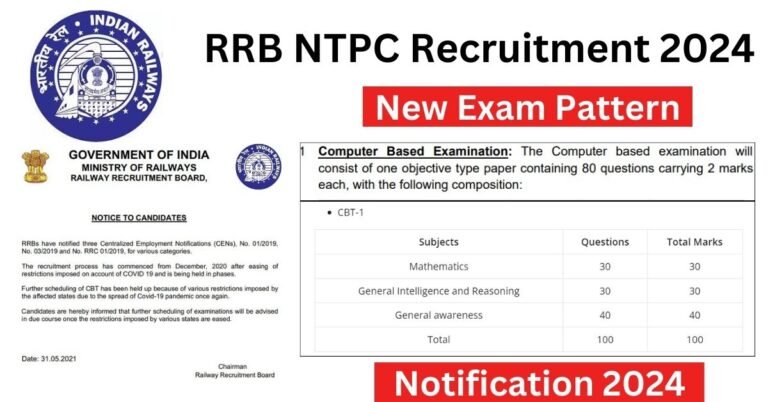 RRB NTPC Recruitment 2024 Various Vacancies Application Form ...