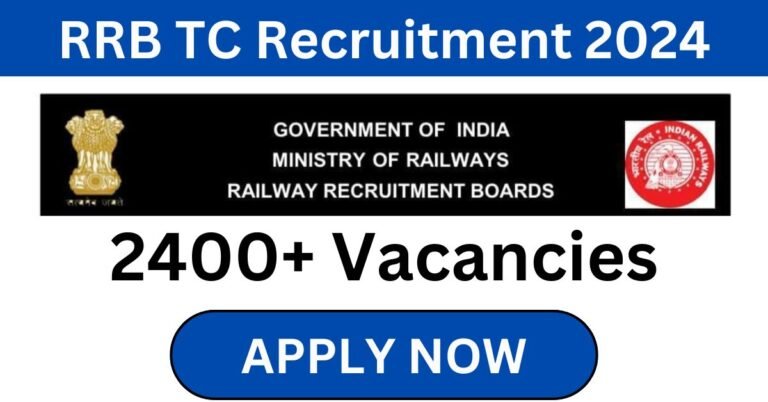 RRB TC Recruitment 2024 Online Form, Notification, Exam Date, Eligibility and Apply 2400+ Vacancies