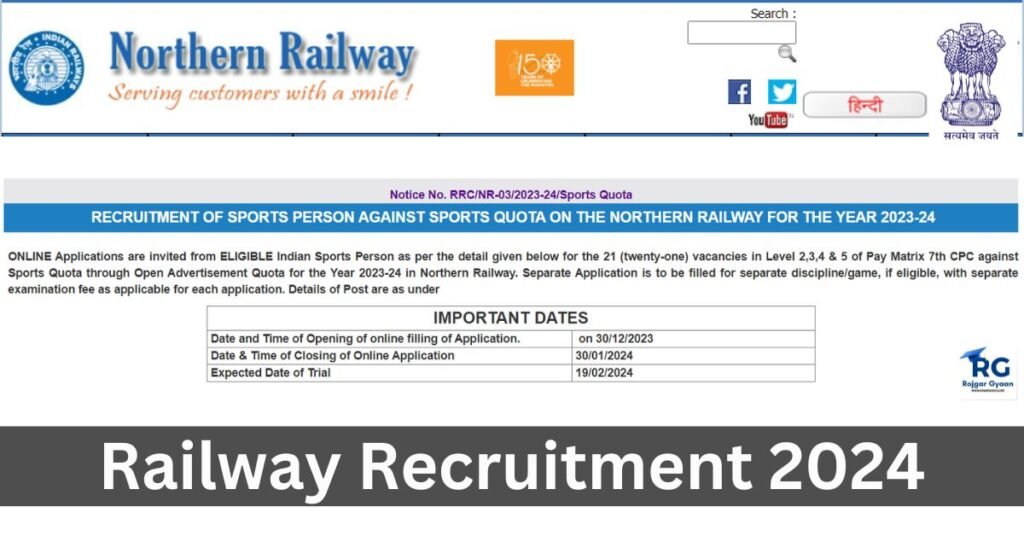 Northern Railway Recruitment 2024 Apply Online For Various Post   Northern Railway Recruitment 2024 1024x536 