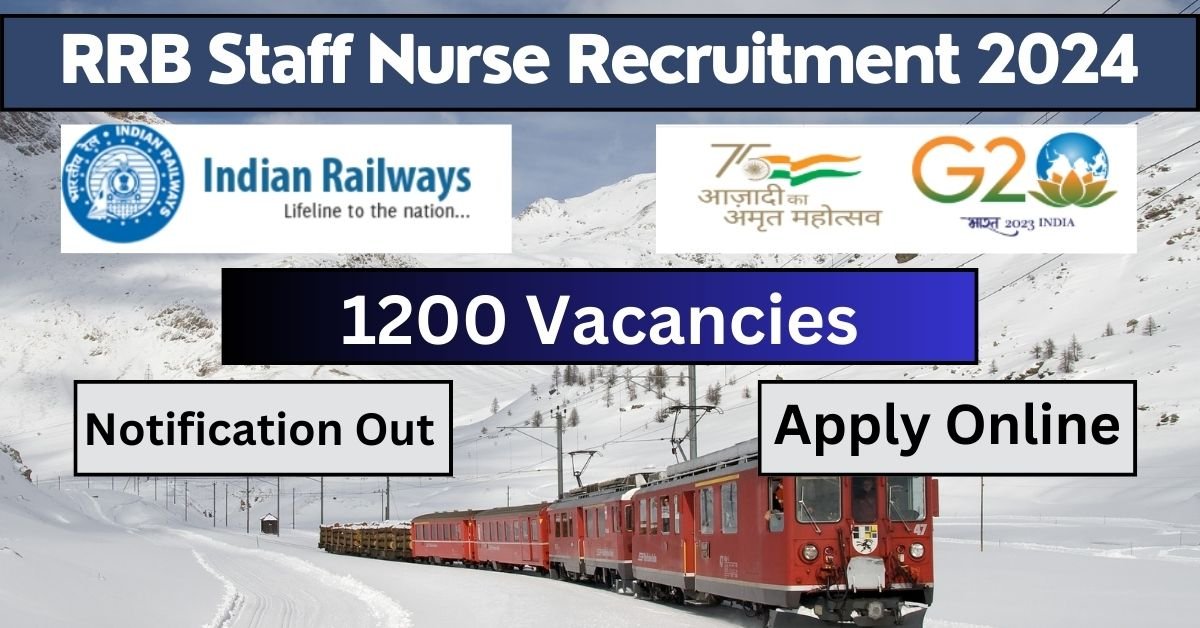 RRB Staff Nurse Recruitment 2024 indianrailways.gov.in