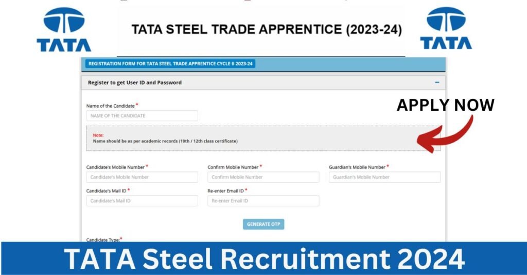 TATA Steel Recruitment 2024 Apply for Apprentice posts