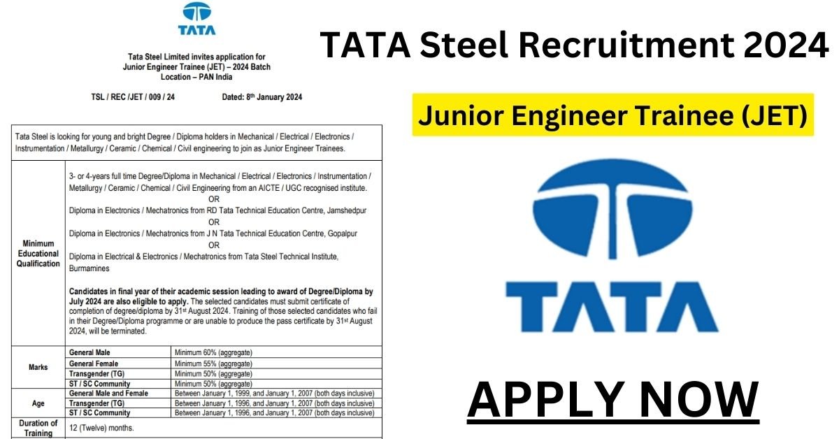 TATA Steel Recruitment 2024