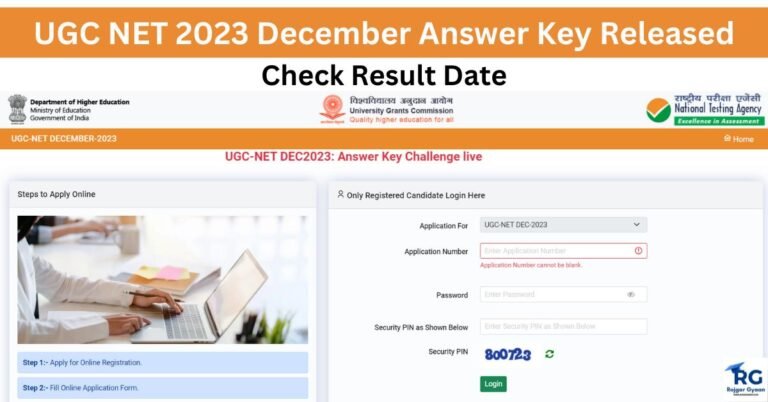 UGC NET 2023 December Answer Key Released - ugcnet.nta.ac.in
