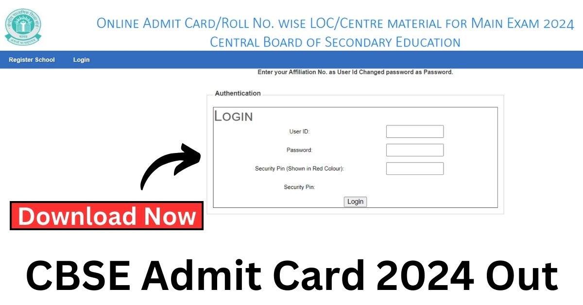 CBSE Admit Card 2024 Out - Download 10th, 12th Admit Card