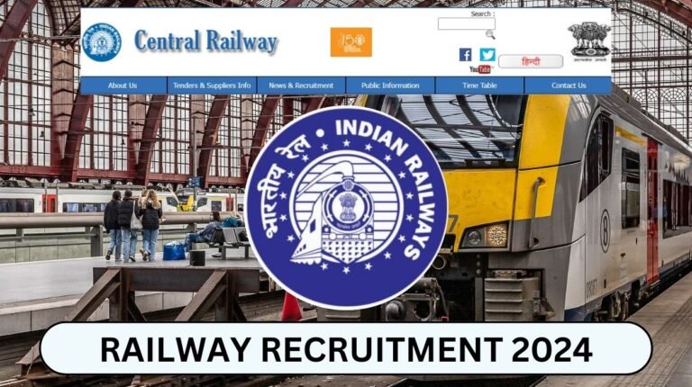 Central Railway Recruitment 2024 Apply For 622 Clerk, Peon, JE and Other Posts