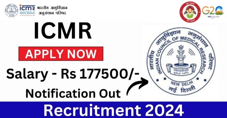 ICMR Recruitment 2024 Apply Online For Various Scientist Post