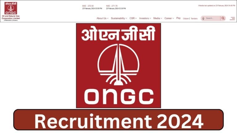 ONGC Recruitment 2024 Application for 20 Junior Consultant Posts