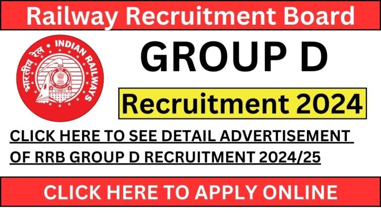 Railway Group D Recruitment 2024 Notification Vacancy Application Form, Eligibility, Fee