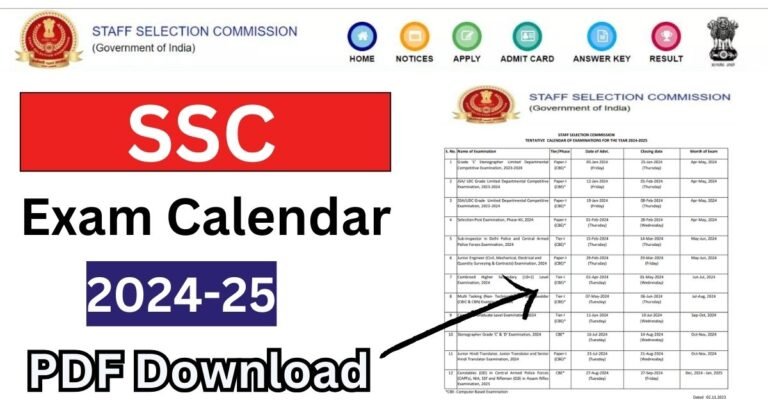 SSC Calendar 2024-25 (OUT) | SSC Exams 2024 | SSC CGL, CHSL, MTS Exam Date 2024 Released