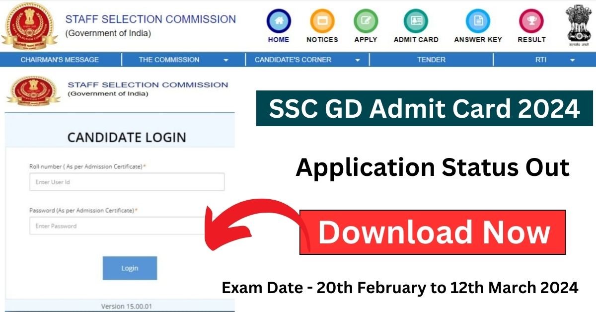 Ssc Gd Admit Card 2024 Application Status 