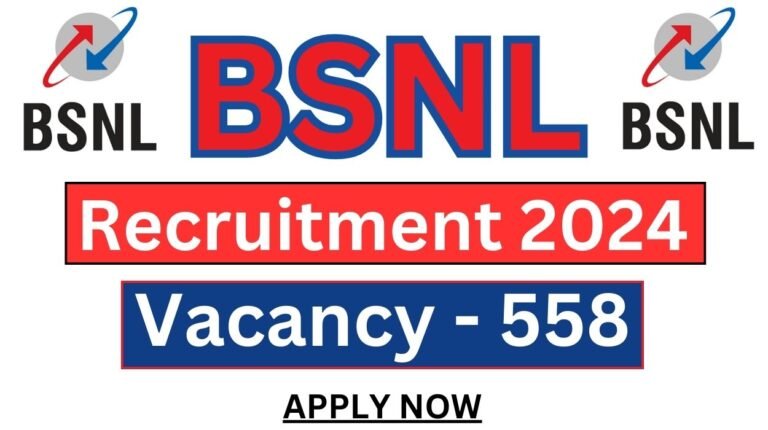 BSNL Recruitment 2024 Apply Online for 558 Senior Executive Trainee Posts