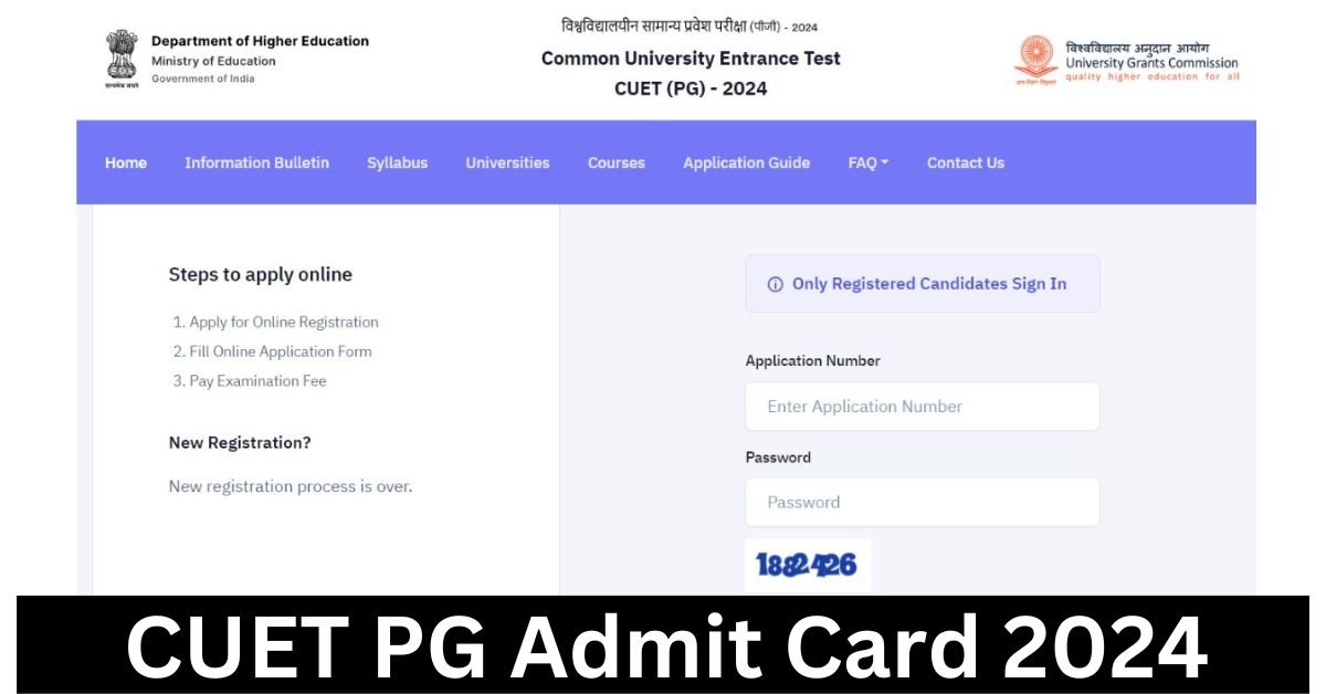 CUET PG Admit Card 2024 – Hall Ticket Download & Exam Date