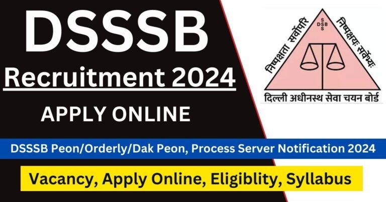 DSSSB Recruitment 2024