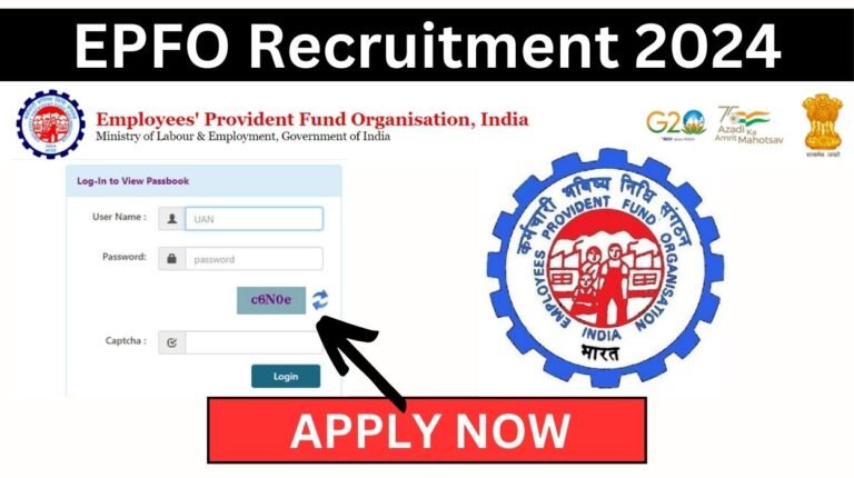 EPFO Recruitment 2024 Apply For Deputy Director and Other Posts