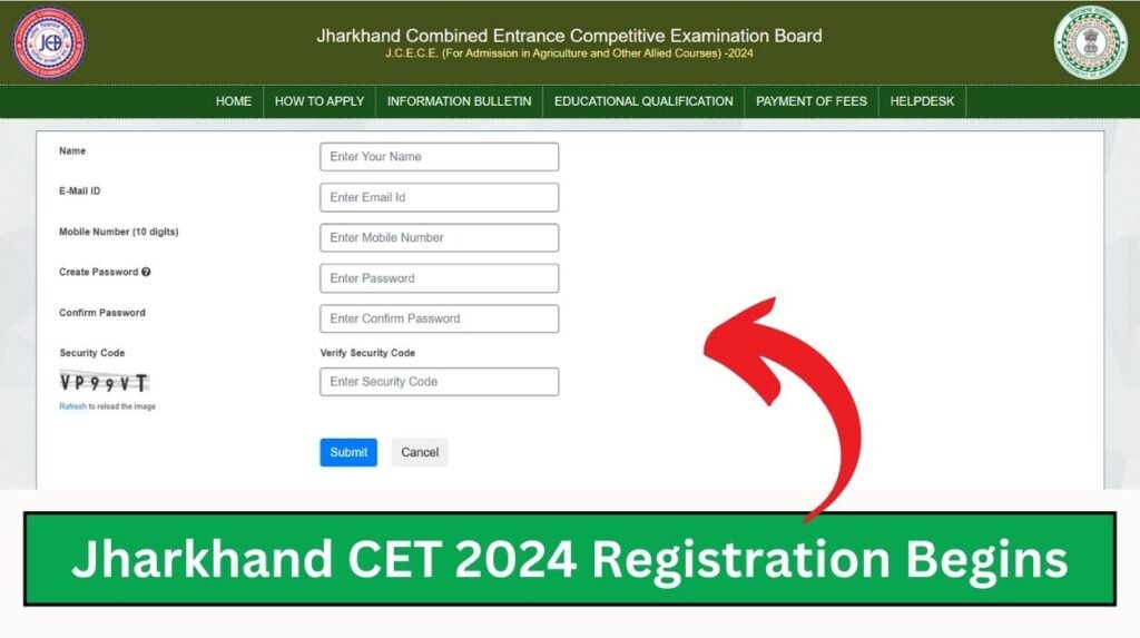 Jharkhand CET 2024 Registration Begins Apply Online at jceceb