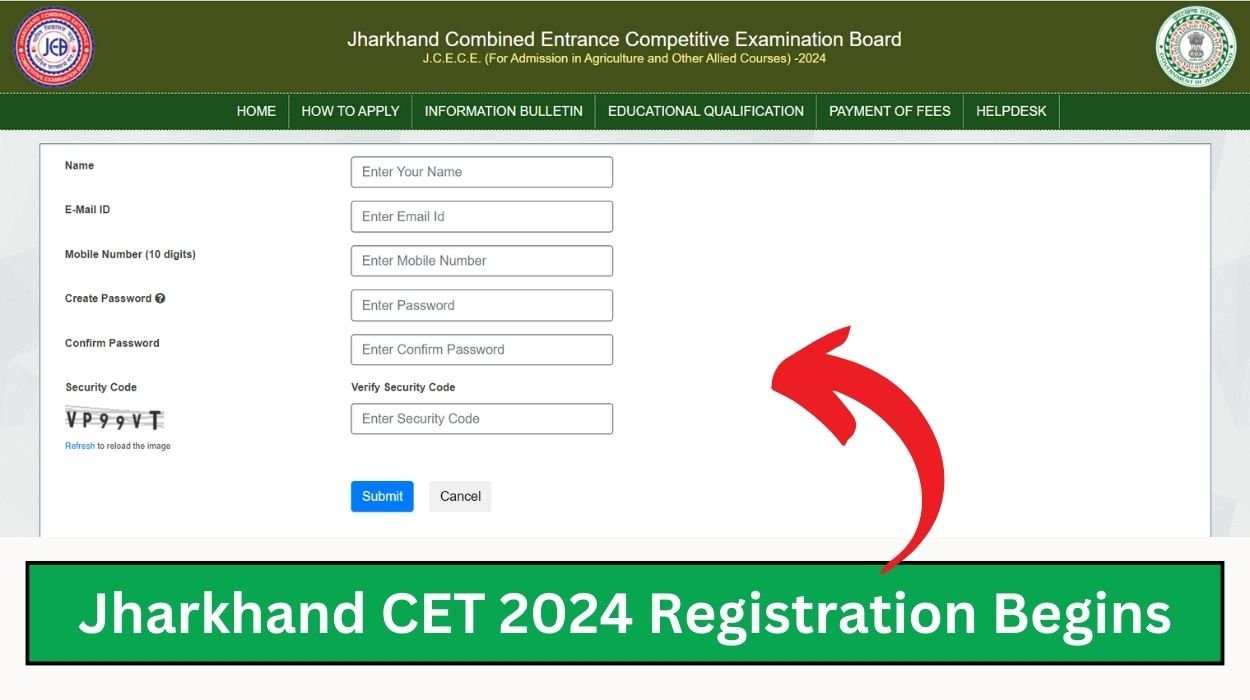 Jharkhand CET 2024 Registration Begins - Apply Online at jceceb.jharkhand.gov.in