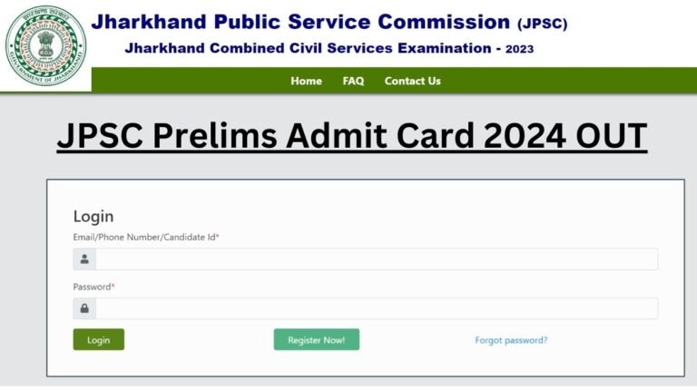 JPSC Prelims Admit Card 2024 OUT