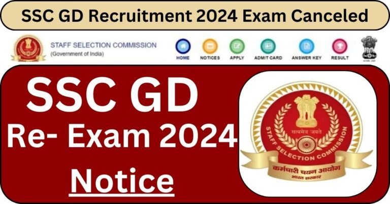 SSC GD Recruitment 2024 Exam Canceled - RE EXAM Date Released