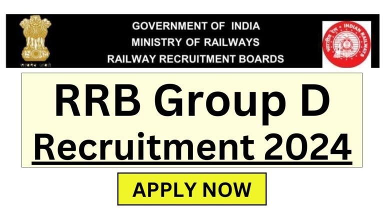 RRB Group D Recruitment 2024 - 103769 Post Apply, Eligibility, Fee, Last Date