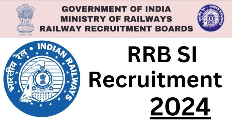 RRB SI Recruitment 2024 Application Starts for 452 Vacancies