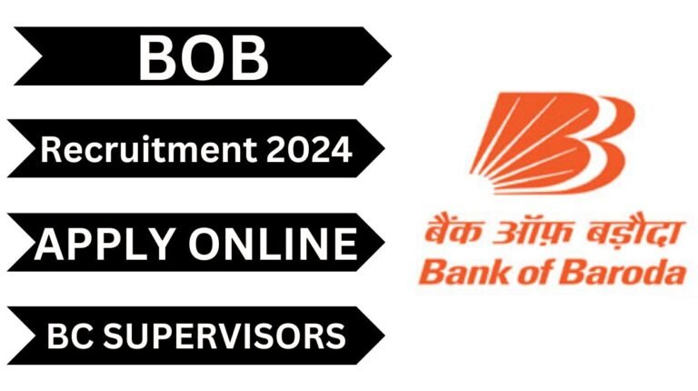 Bank of Baroda Recruitment 2024 BC Supervisors posts