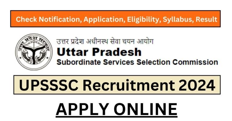 UPSSSC Recruitment 2024