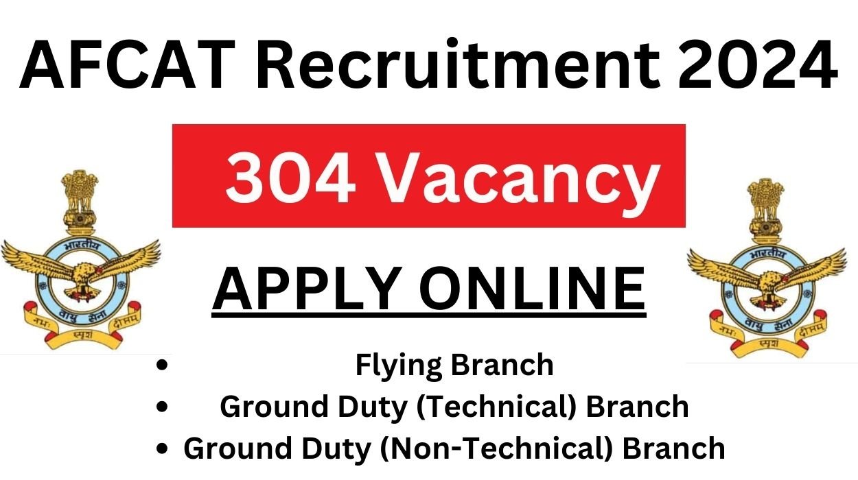 AFCAT Recruitment 2024 Notification Out Apply For 304 Vacancy