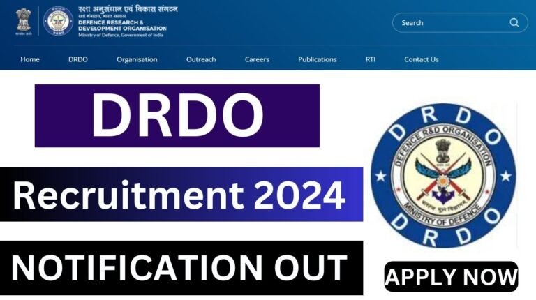 DRDO Recruitment 2024 for JRF Post Notification Out