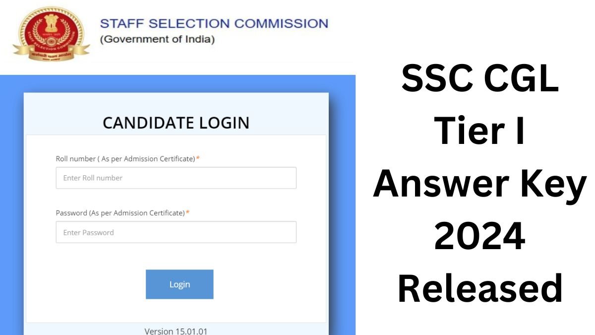 SSC CGL Recruitment 2024 Tier I Answer Key for 17727 Post Released