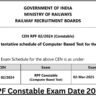 RPF Constable Exam Date 2025