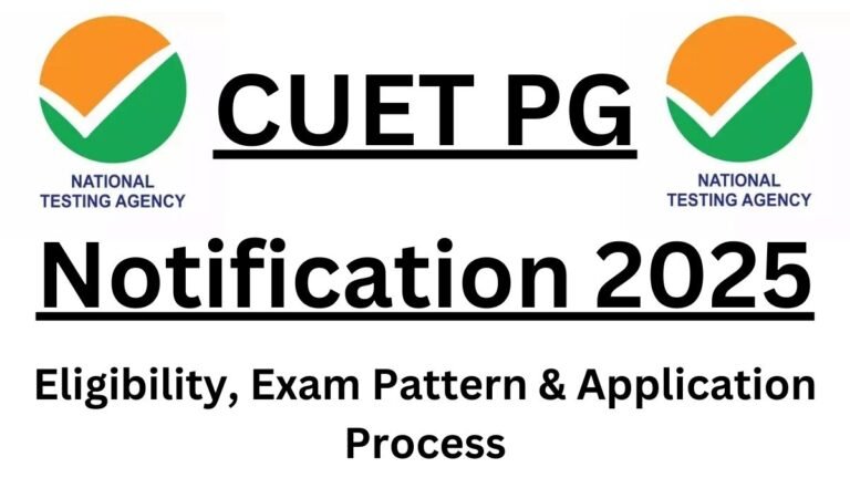 CUET PG Notification 2025