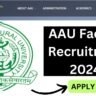 AAU Faculty Recruitment 2024