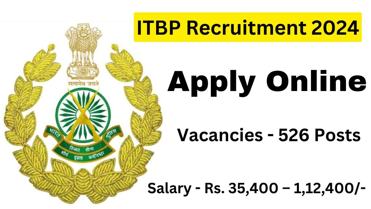 ITBP Recruitment 2024 Apply for 526 Vacancies