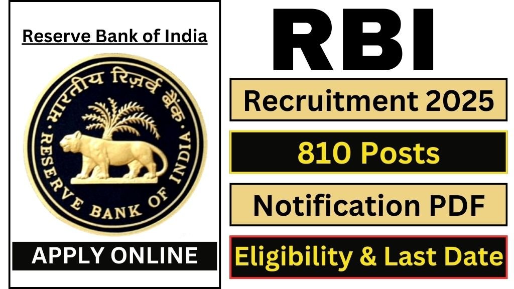 RBI Assistant Recruitment 2025 – Notification Out Apply For 810 Posts