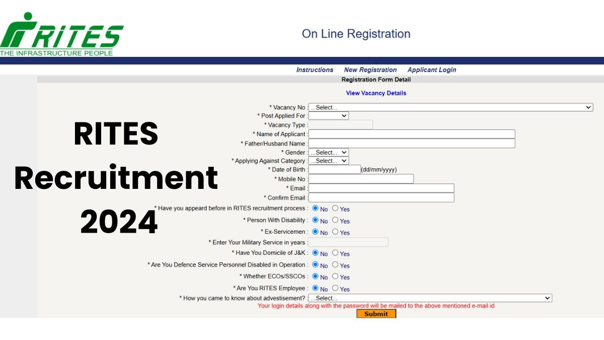 RITES Recruitment 2024 Apply Online for 67 Assistant Engineer, Lab Technician & Other Posts