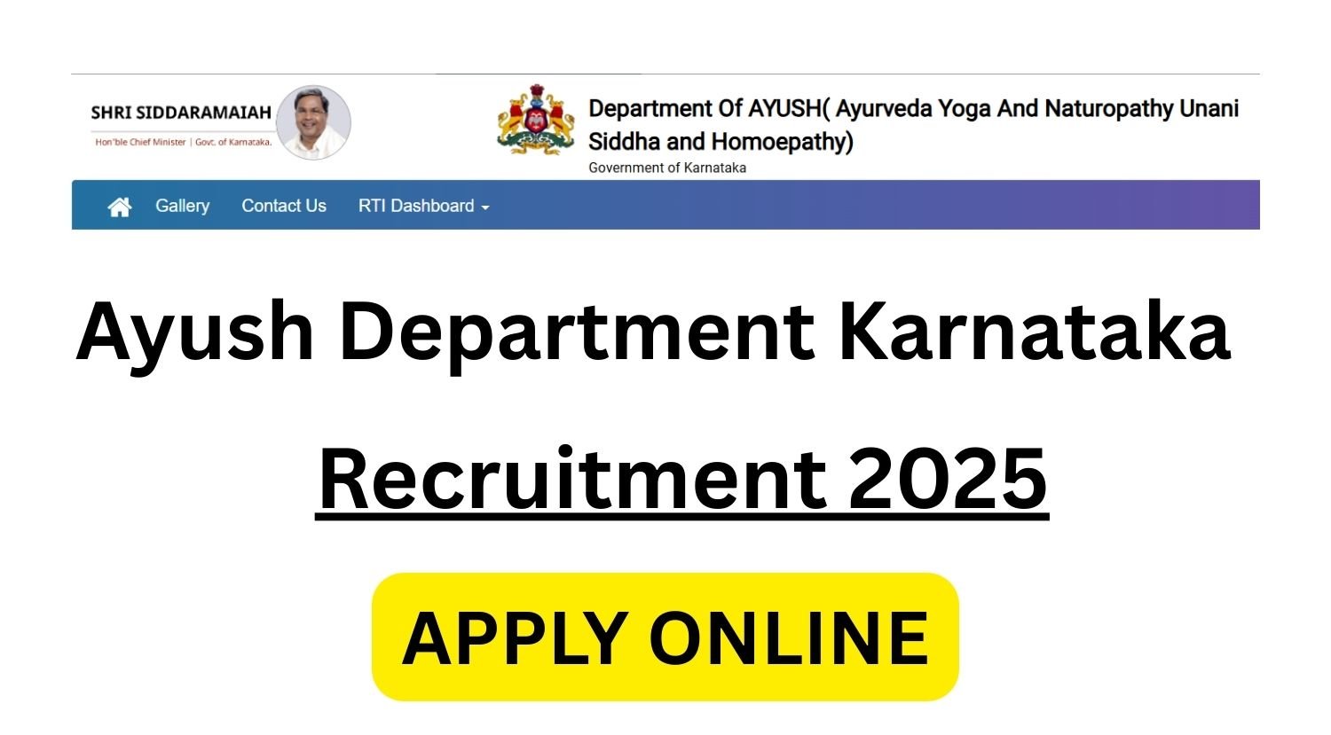 Ayush Department Karnataka Recruitment 2025 for 27 Professor & Assistant Professor Posts Apply offline